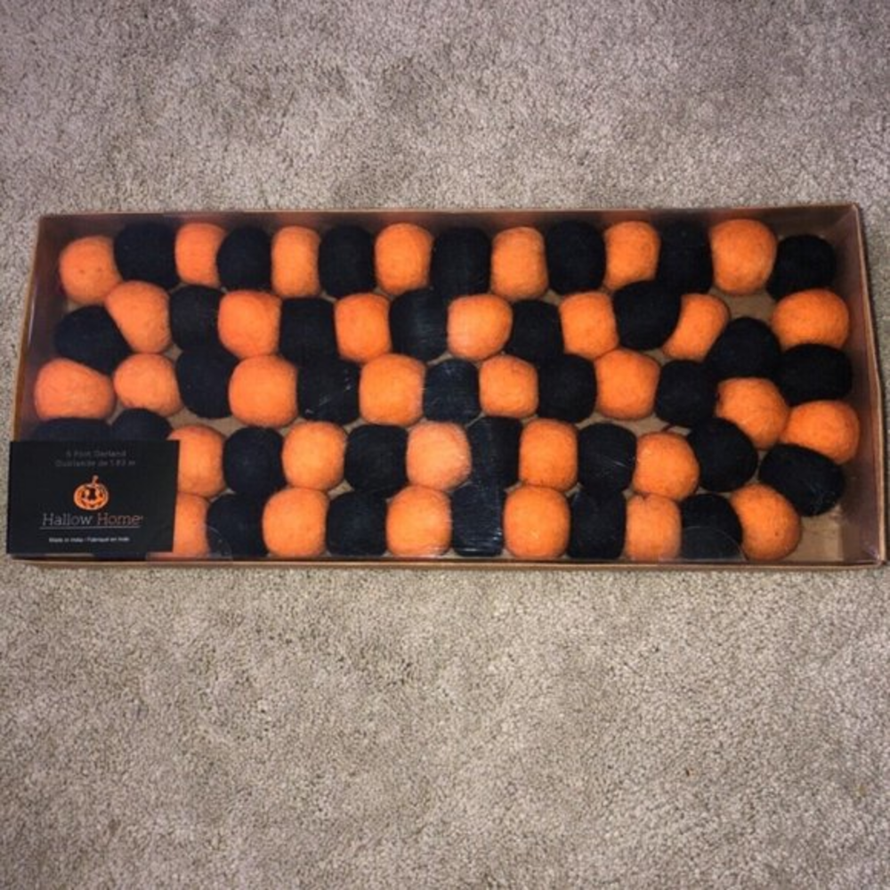 Hallow Home Halloween Garland Wool Felt 6 ft New‎